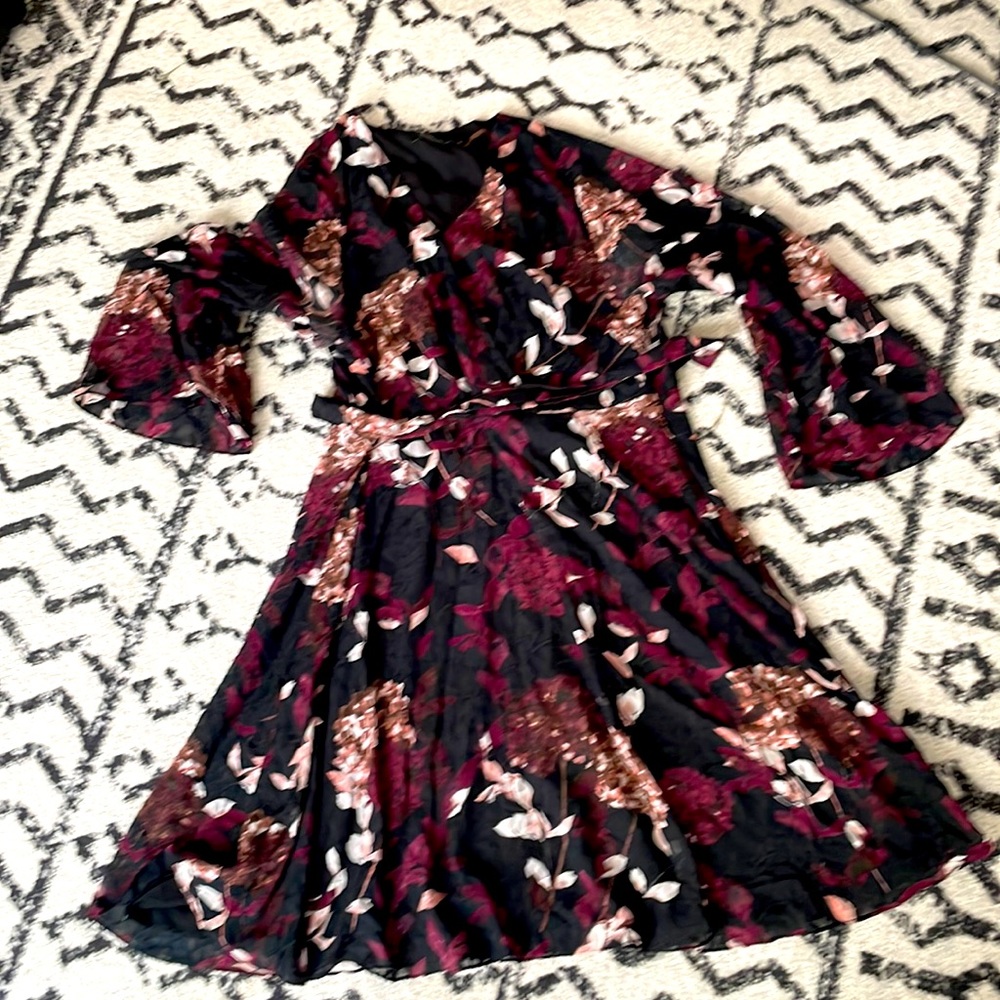 Ivanka Trump black floral dress
